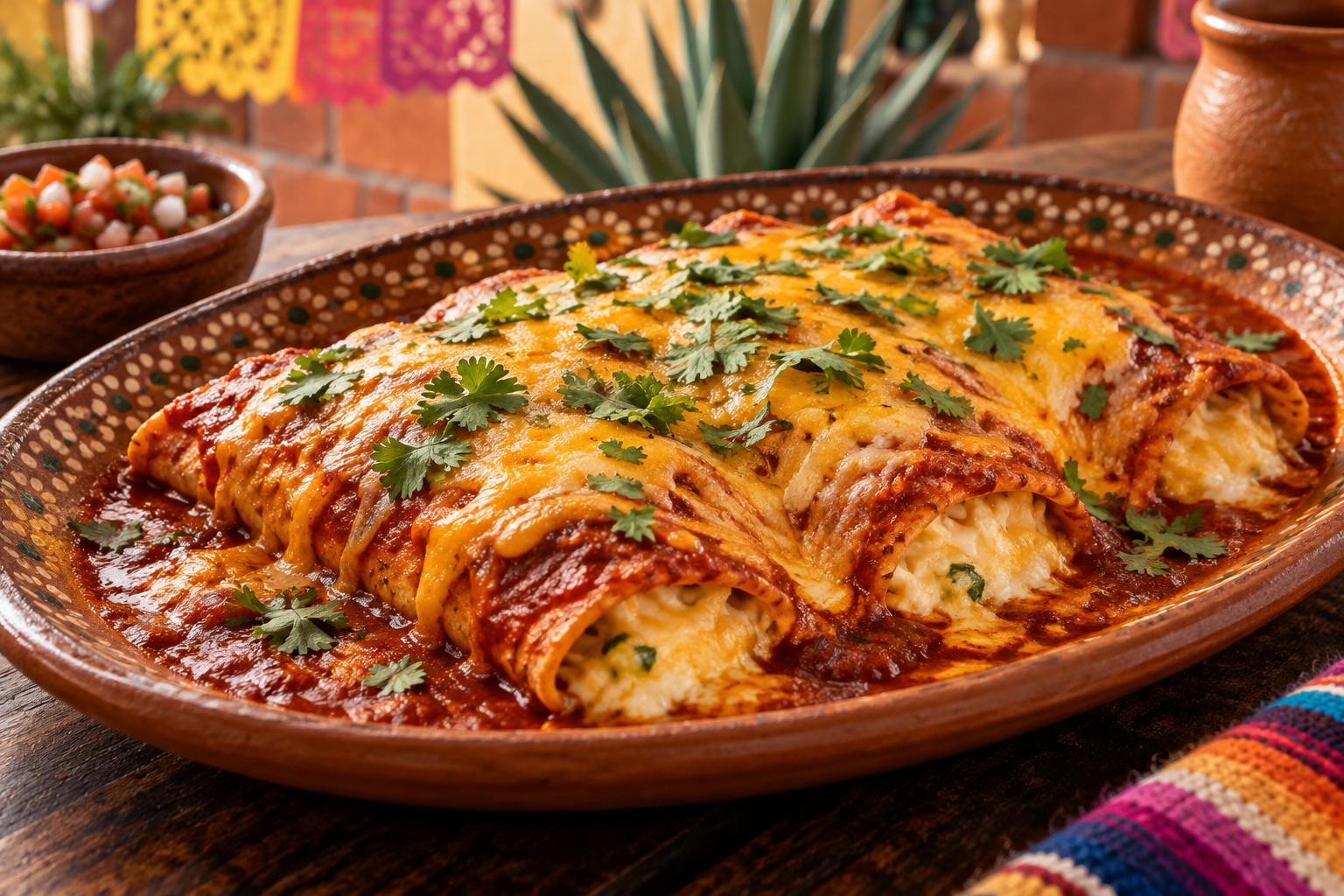 Cheese enchiladas